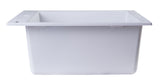 ALFI White 24" Drop-In Single Bowl Granite Composite Kitchen Sink, AB2420DI-W