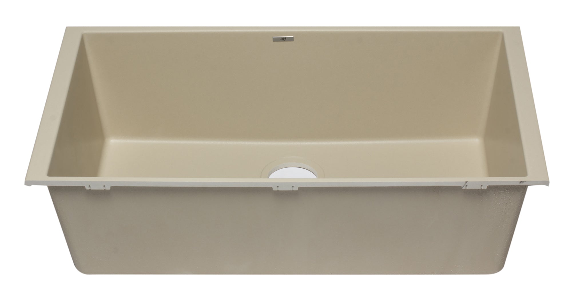ALFI Biscuit 33" Single Bowl Undermount Granite Composite Kitchen Sink, AB3322UM-B