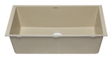 ALFI Biscuit 33" Single Bowl Undermount Granite Composite Kitchen Sink, AB3322UM-B