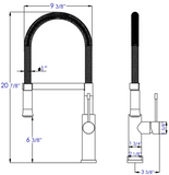 ALFI Brushed Gooseneck Single Hole Faucet, AB2015