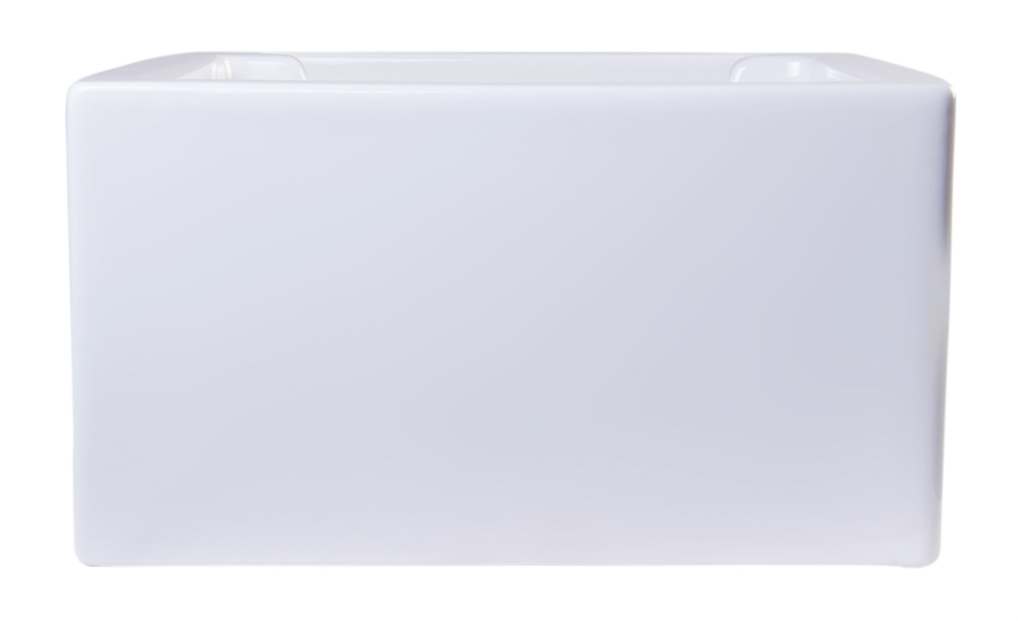 ALFI 36" Smooth Double Bowl Thick Wall Fireclay Farmhouse Sink, White, AB3618DB-W