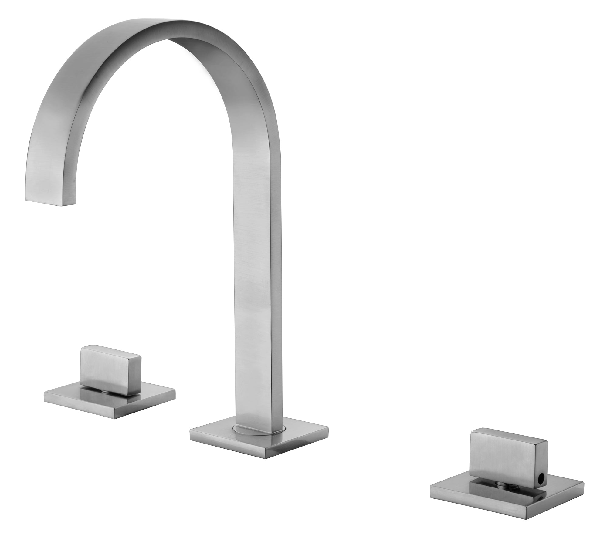 ALFI Brushed Nickel Gooseneck Widespread Bathroom Faucet, AB1336-BN