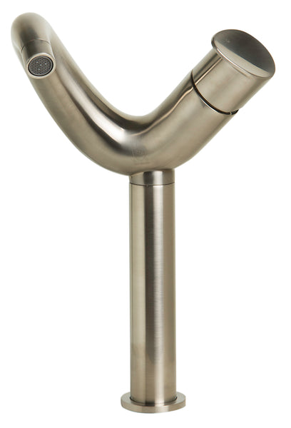 ALFI Tall Wave Brushed Nickel Single Lever Bathroom Faucet, AB1570-BN