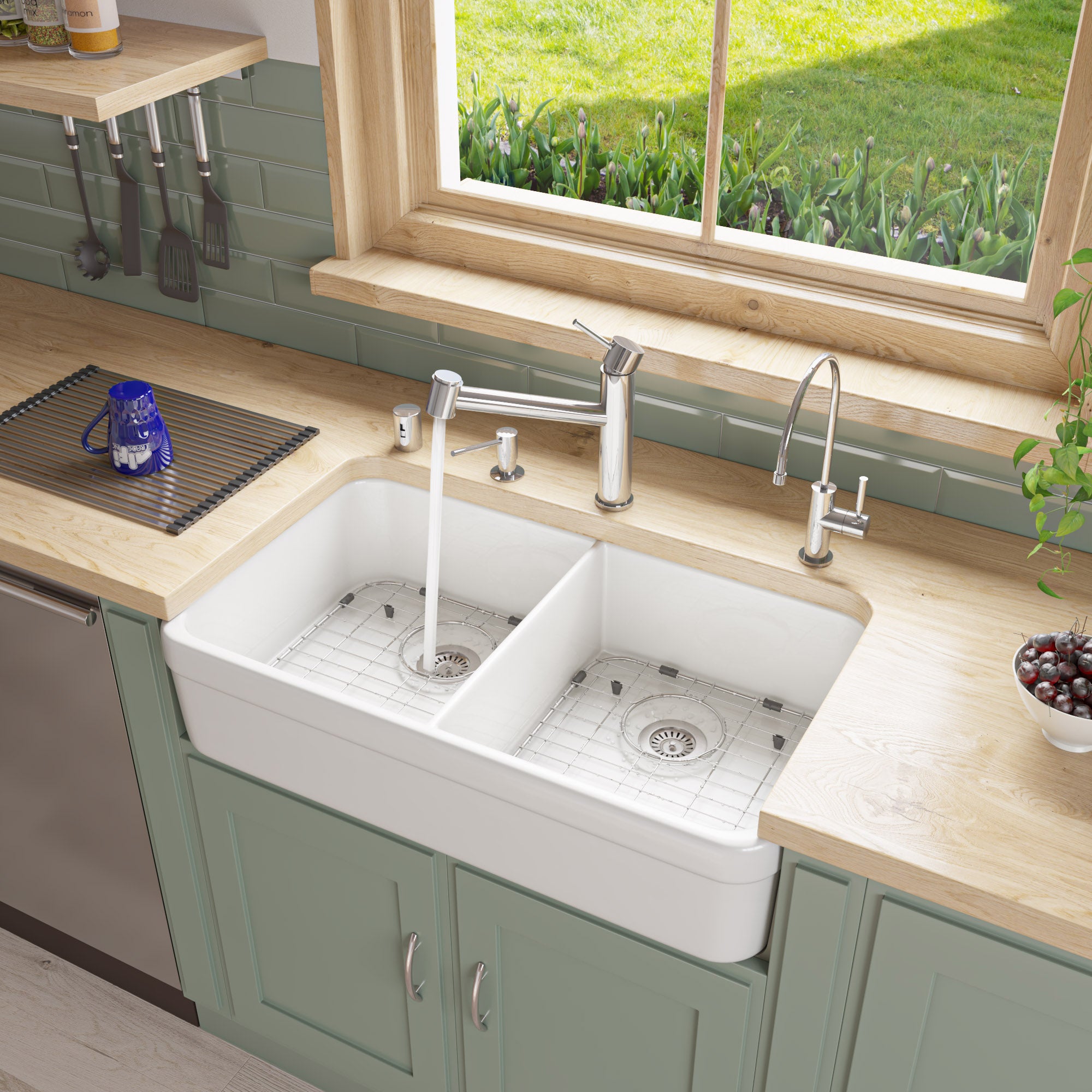 ALFI Left Side Stainless Steel Sink Grid, GR512L