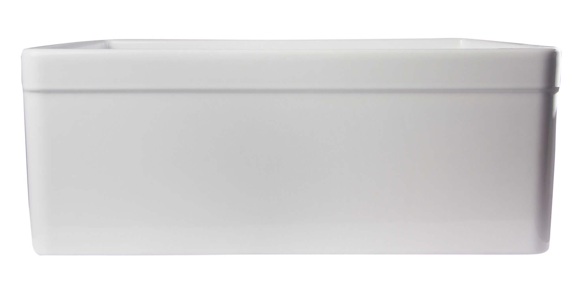 ALFI brand AB506-W White 26" Decorative Lip Apron Single Bowl Fireclay Farmhouse Kitchen Sink - The Sink Boutique