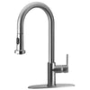 Latoscana Elix Single Handle Pull Down Spray Kitchen Faucet, Chrome, 92CR591LL