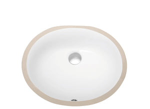 Alternate Image for Dawn 19" Ceramic Undermount Bathroom Sink, White, Round, CUSN007A00