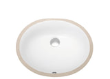 Dawn 19" Ceramic Undermount Bathroom Sink, White, Round, CUSN007A00