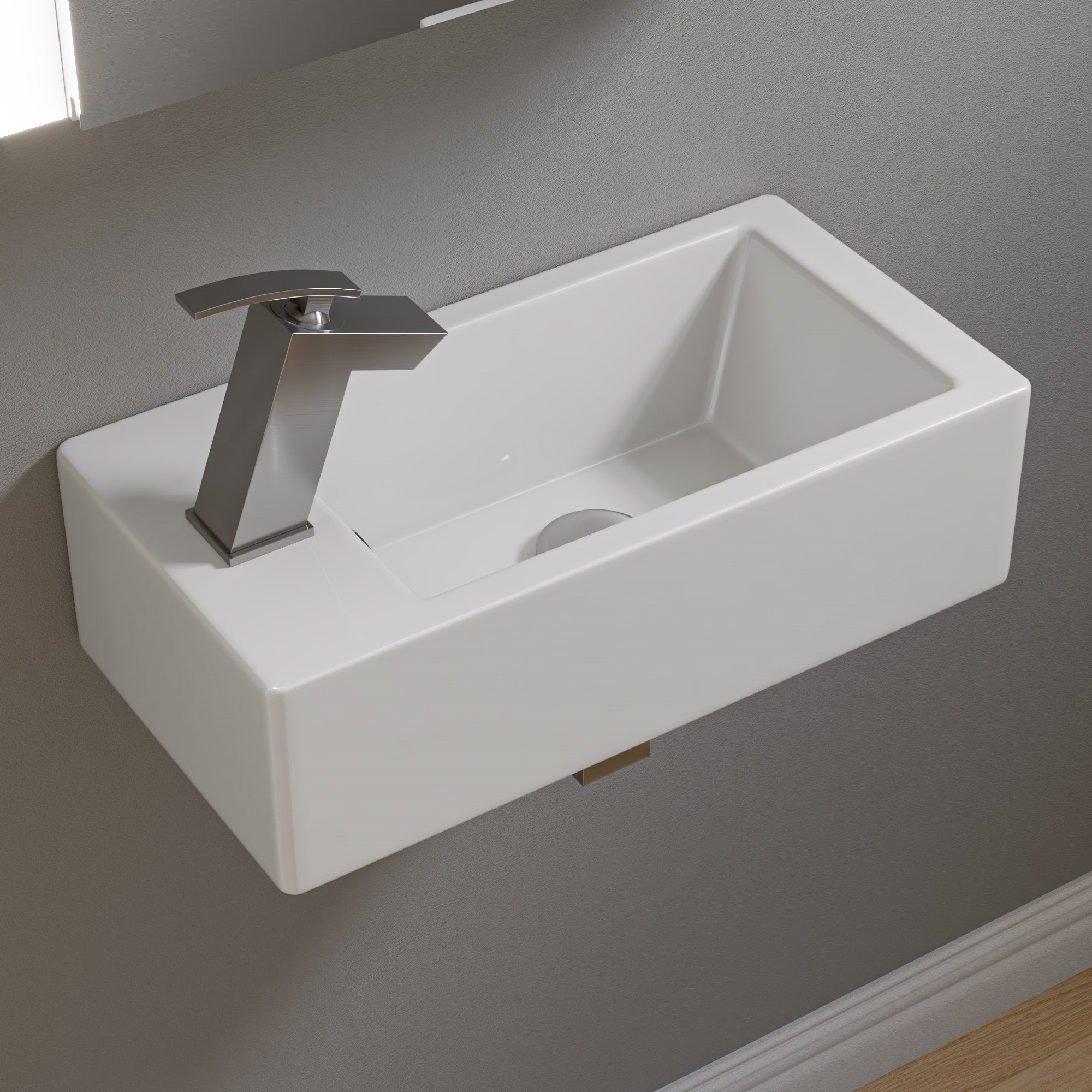 ALFI Brushed Nickel Single Lever Bathroom Faucet, AB1628-BN