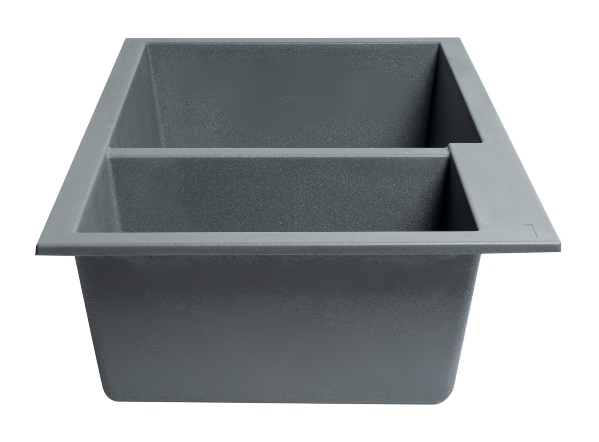 ALFI brand AB3319UM-T Titanium 34" Double Bowl Undermount Granite Composite Kitchen Sink