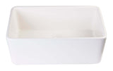 ALFI 23" Fireclay Smooth Apron Single Bowl Farmhouse Kitchen Sink, Biscuit, AB503-B - The Sink Boutique