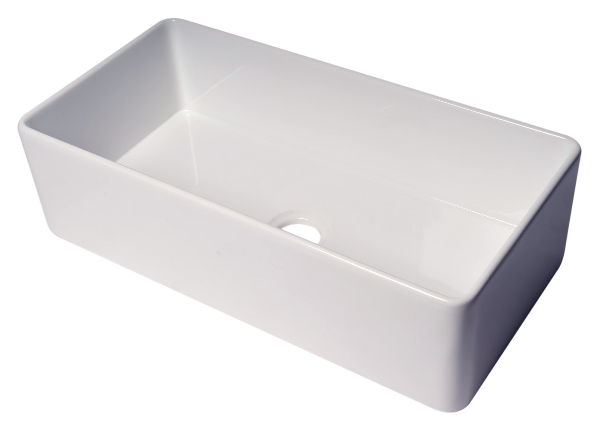 ALFI brand 36" Fireclay Farmhouse Sink, White, ABF3618-W - The Sink Boutique