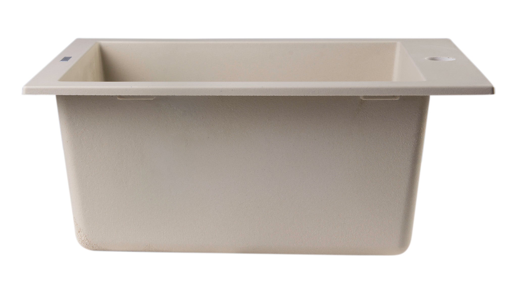 ALFI Biscuit 17" Drop-In Rectangular Granite Composite Kitchen Prep Sink, AB1720DI-B