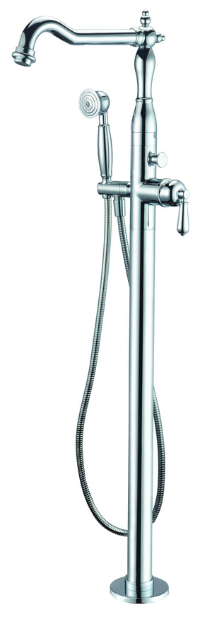 Alternate Image for ALFI brand AB2553-PC Polished Chrome Free Standing Floor Mounted Bath Tub Filler