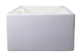 ALFI brand AB3918ARCH-B  39" Biscuit Arched Apron Thick Wall Fireclay Double Bowl Farm Sink - The Sink Boutique