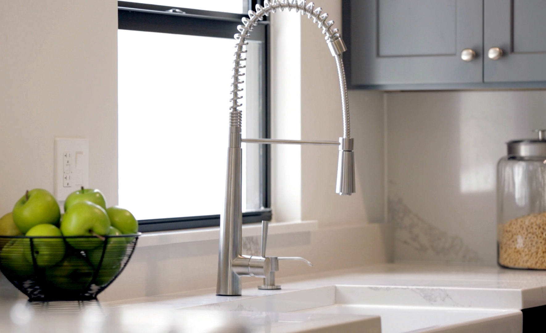 ALFI brand AB2039 Solid Stainless Steel Commercial Spring Kitchen Faucet - The Sink Boutique