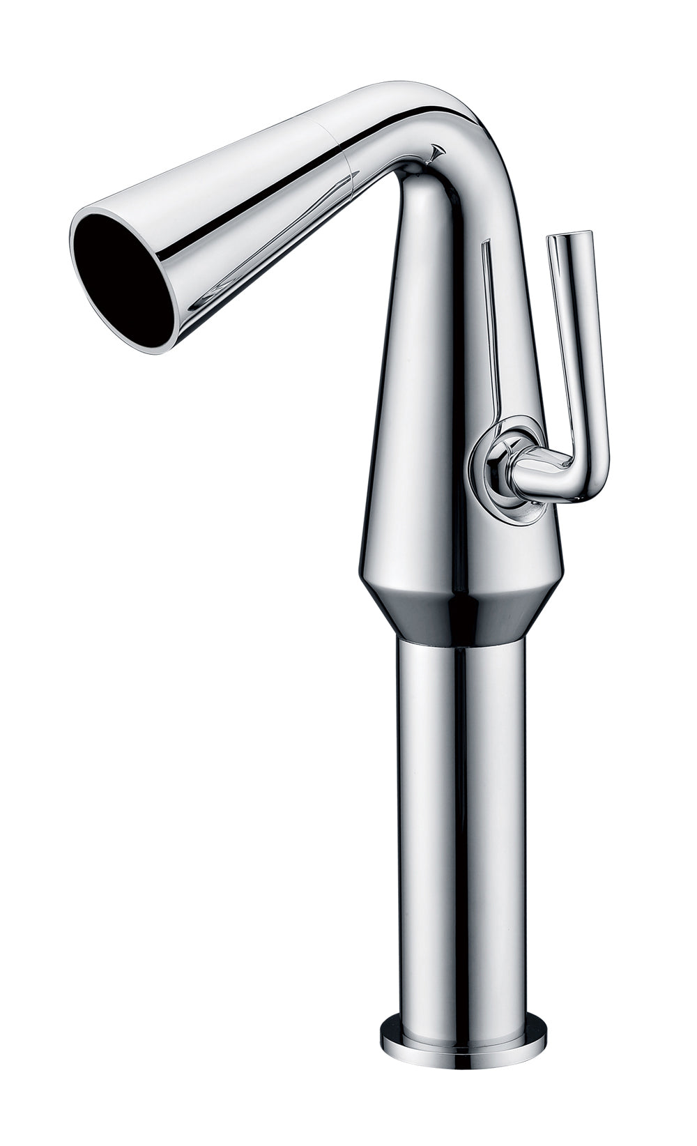 ALFI Polished Chrome Single Hole Tall Cone Waterfall Bathroom Faucet, AB1792-PC