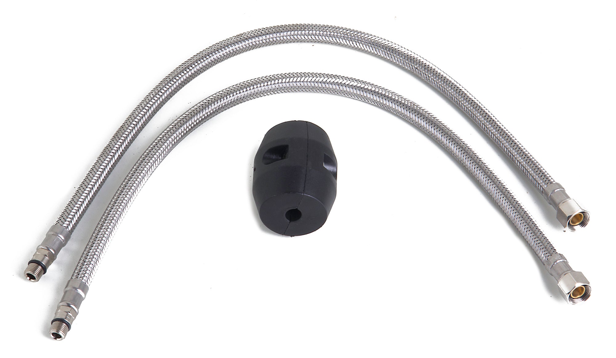 Alternate Image for ALFI Traditional Solid Brushed Stainless Steel Pull Down Kitchen Faucet, AB2043-BSS