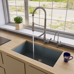 Alternate Image for ALFI brand AB3322UM-T Titanium 33" Single Bowl Undermount Granite Composite Kitchen Sink