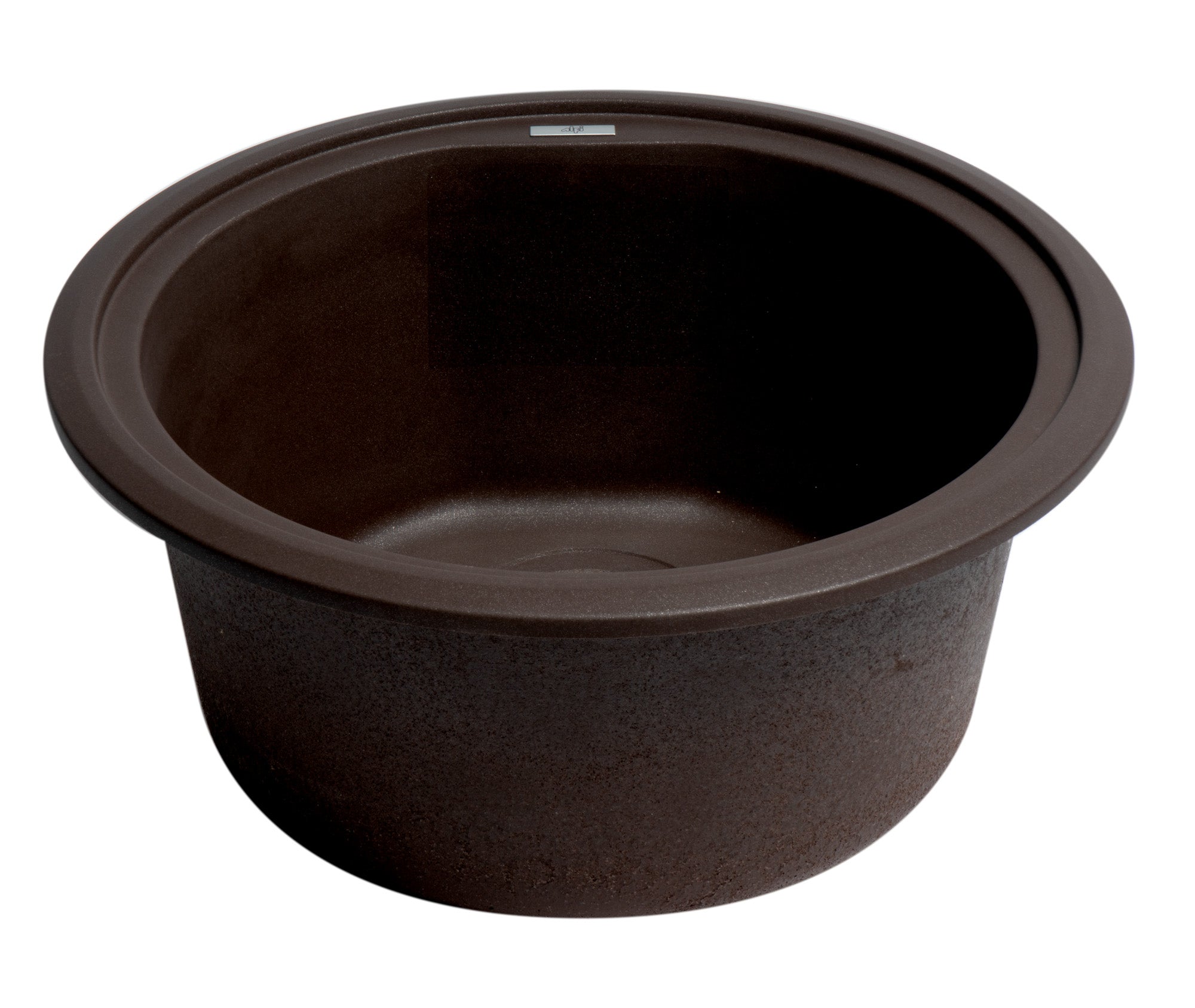 Alternate Image for ALFI brand AB1717UM-C Chocolate 17" Undermount Round Granite Composite Kitchen Prep Sink