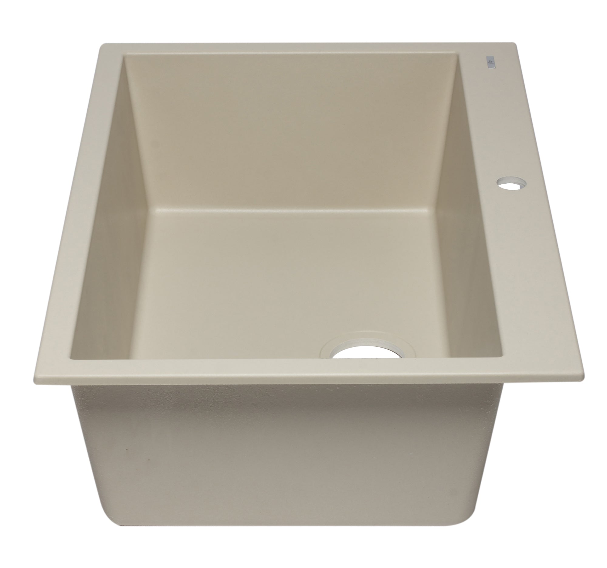 ALFI Biscuit 33" Single Bowl Drop In Granite Composite Kitchen Sink, AB3322DI-B