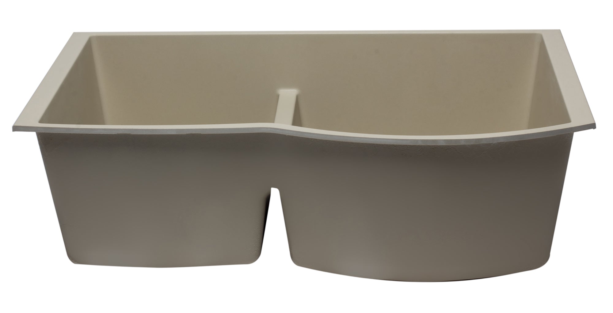 ALFI Biscuit 33" Double Bowl Undermount Granite Composite Kitchen Sink, AB3320UM-B
