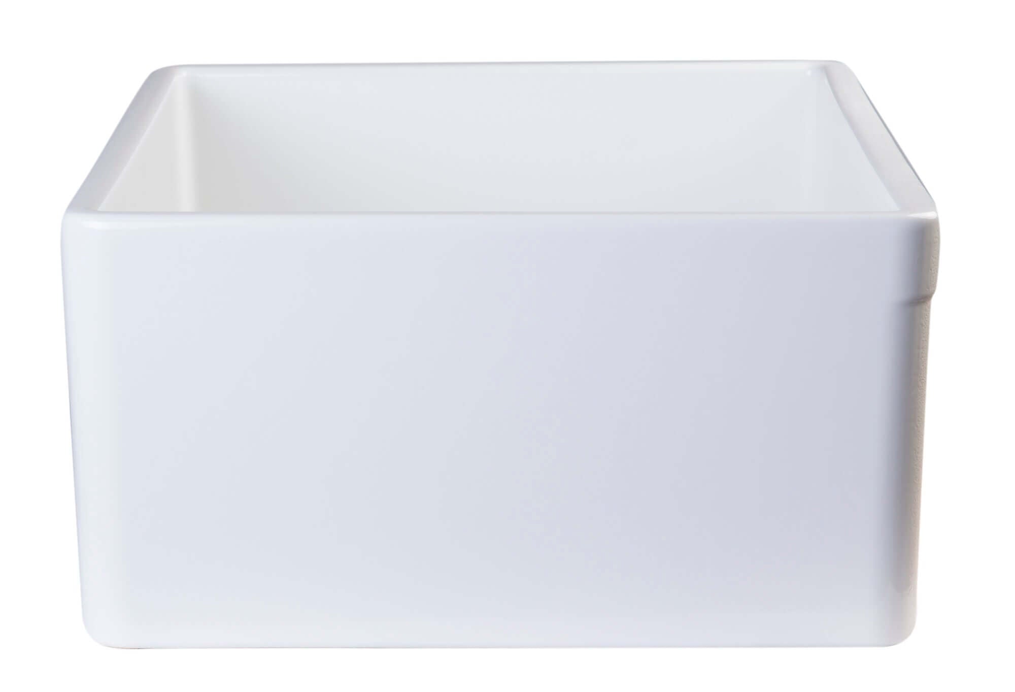ALFI brand AB505-W White 26" Contemporary Smooth Apron Fireclay Farmhouse Kitchen Sink - The Sink Boutique