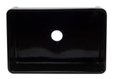 ALFI brand AB3020SB-BG 30 inch Black Reversible Single Fireclay Farmhouse Kitchen Sink Top