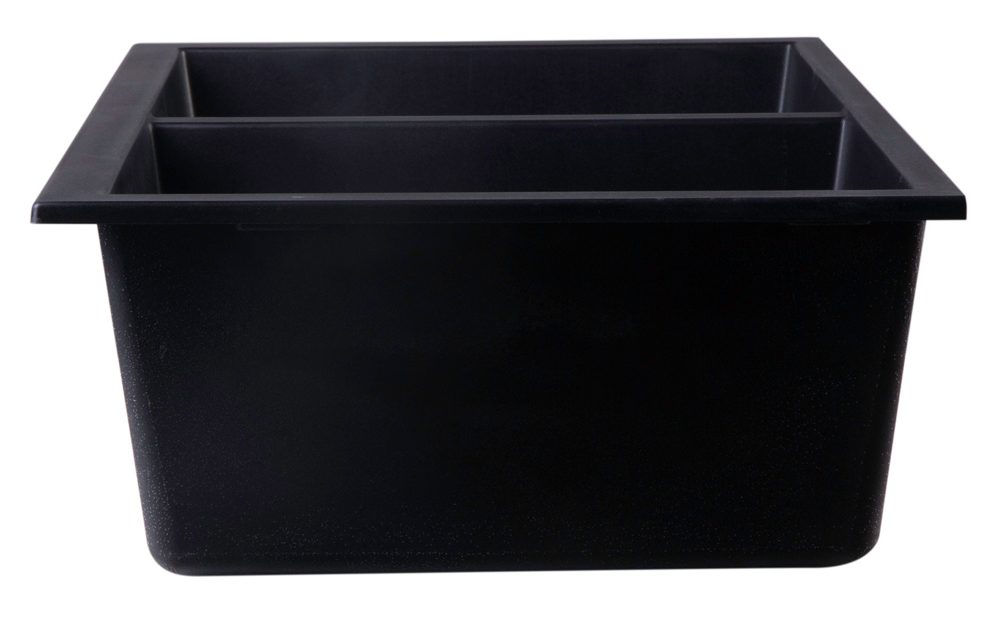 ALFI Black 34" Undermount Double Bowl Granite Composite Kitchen Sink, AB3420UM-BLA