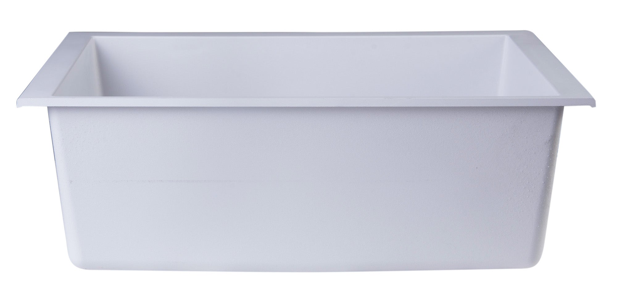 ALFI White 24" Undermount Single Bowl Granite Composite Kitchen Sink, AB2420UM-W