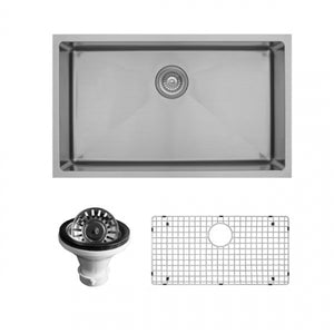 Alternate Image for Karran 30" Undermount Stainless Steel Kitchen Sink, 16 Gauge, EL-75-PK1