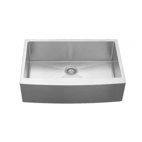 Karran 33" Stainless Steel Farmhouse Sink, 16 Gauge, EL-84-PK1