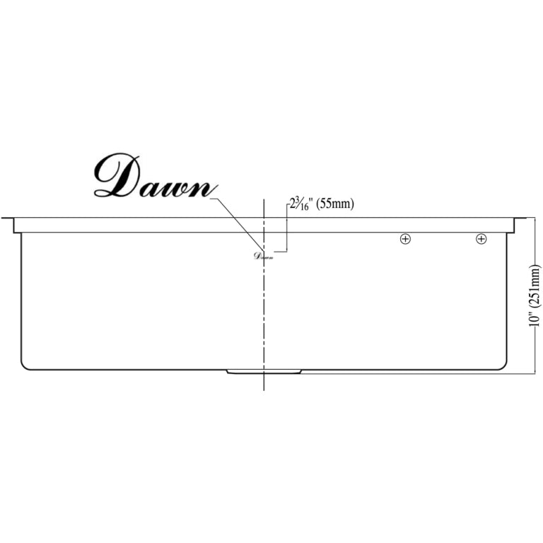 Dawn 33" Stainless Steel Undermount Kitchen Sink, SRU311710 - The Sink Boutique