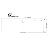 Dawn 33" Stainless Steel Undermount Kitchen Sink, SRU311710 - The Sink Boutique