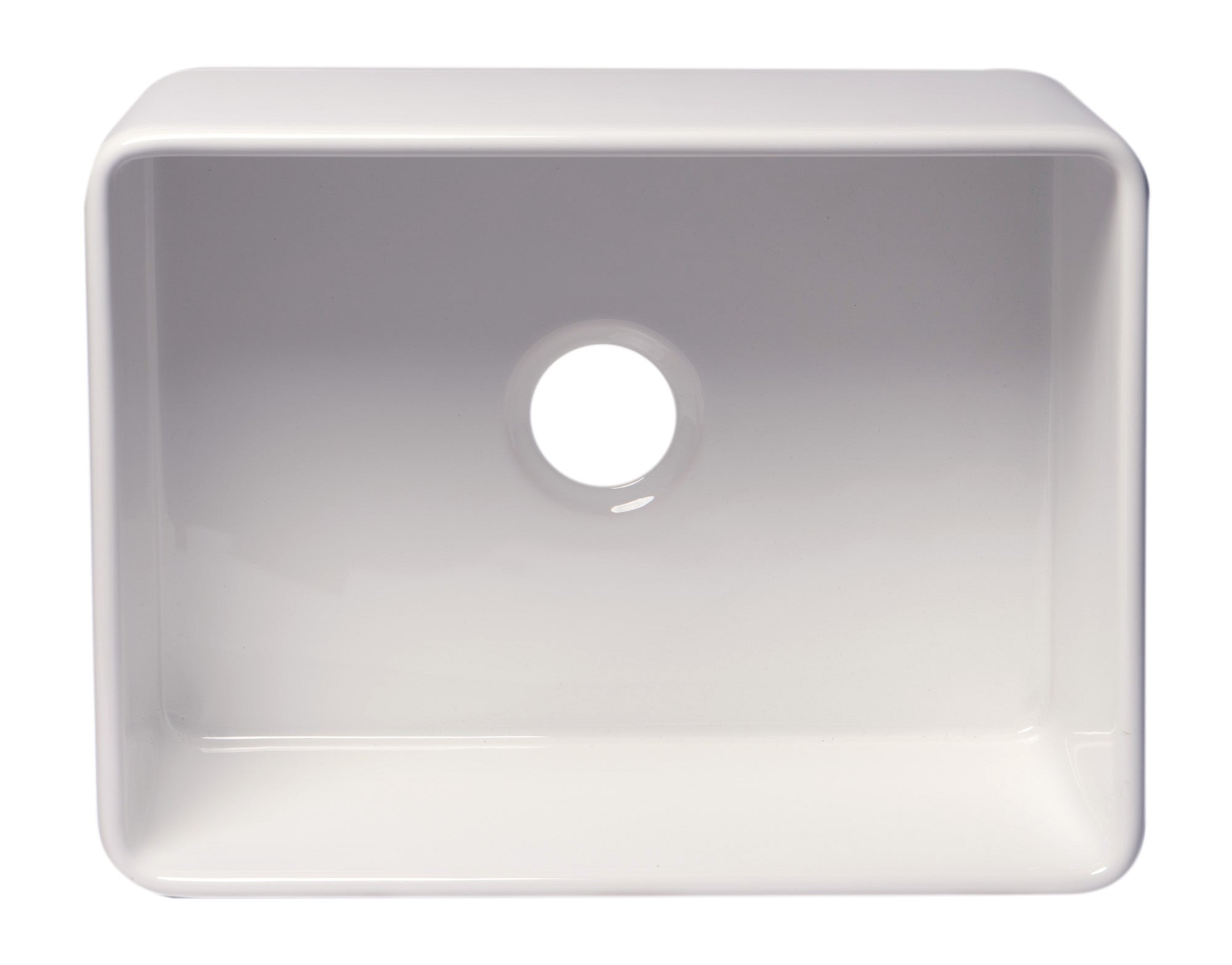ALFI brand 24" Fireclay Farmhouse Sink, White, ABF2418-W - The Sink Boutique