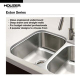 Houzer 32" Stainless Steel Undermount 70/30 Double Bowl Kitchen Sink, STC-2200SL-1 - The Sink Boutique