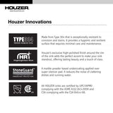 Houzer 32" Stainless Steel Undermount 70/30 Double Bowl Kitchen Sink, STC-2200SL-1 - The Sink Boutique