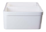 ALFI brand AB512-W White 32" Double Bowl Lip Apron Fireclay Farmhouse Kitchen Sink with 1 3/4" Lip - The Sink Boutique