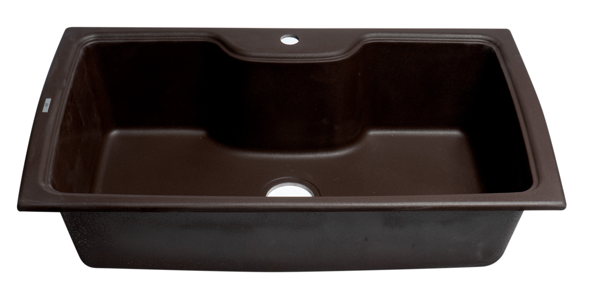 ALFI Chocolate 35" Drop-In Single Bowl Granite Composite Kitchen Sink, AB3520DI-C