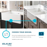 Elkay 30" Fireclay Farmhouse Kitchen Sink, Biscuit, SWUF28179BI - The Sink Boutique