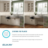 Elkay 30" Stainless Steel ADA Workstation Farmhouse Sink, Polished Satin, ELDSSF30279DBG - The Sink Boutique