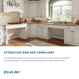 Elkay Crosstown 33" Stainless Steel Kitchen Sink, 50/50 Double Bowl, 18 Gauge, Sink Kit, Polished Satin, 3 Faucet Hole, ECTSRAD33226TBG3