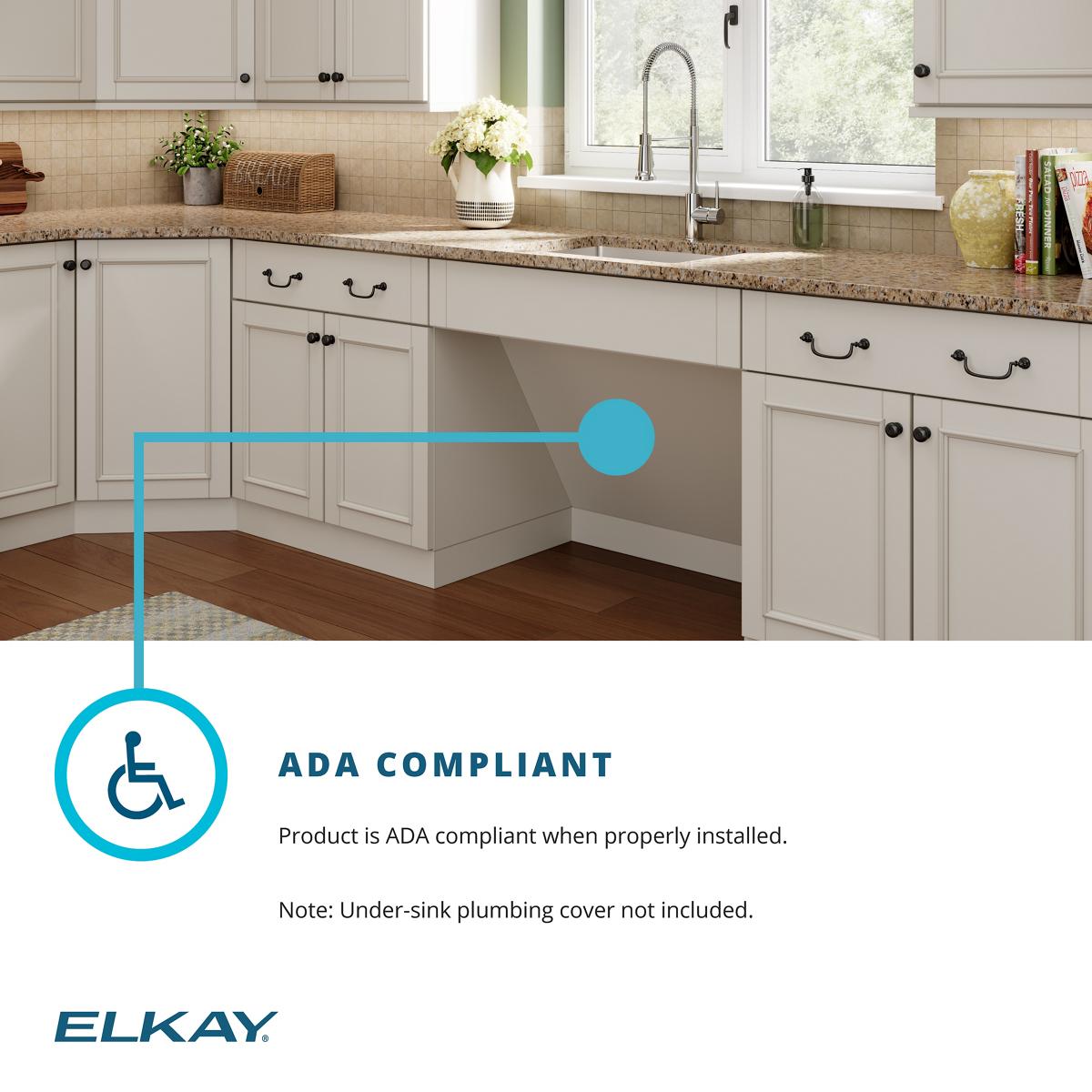 Elkay Crosstown 33" Stainless Steel Kitchen Sink, 50/50 Double Bowl, 18 Gauge, Sink Kit, Polished Satin, 2 Faucet Hole, ECTSRAD33226TBG2