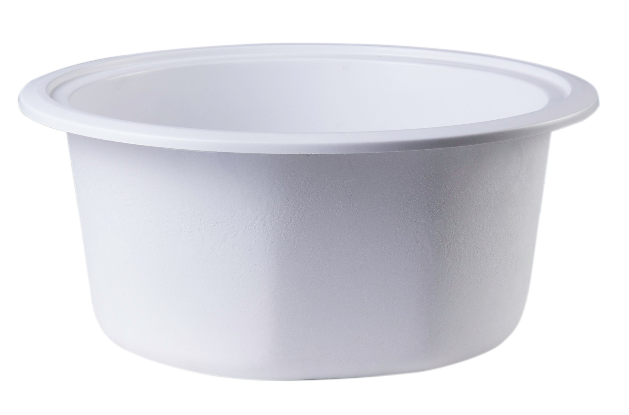 ALFI White 17" Drop-In Round Granite Composite Kitchen Prep Sink, AB1717DI-W