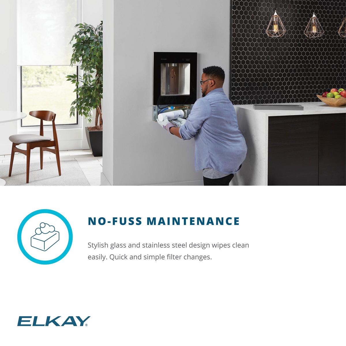 Elkay LBWD00WHC ezH2O Liv Built-in Filtered Water Dispenser, Non-refrigerated, Aspen White - The Sink Boutique