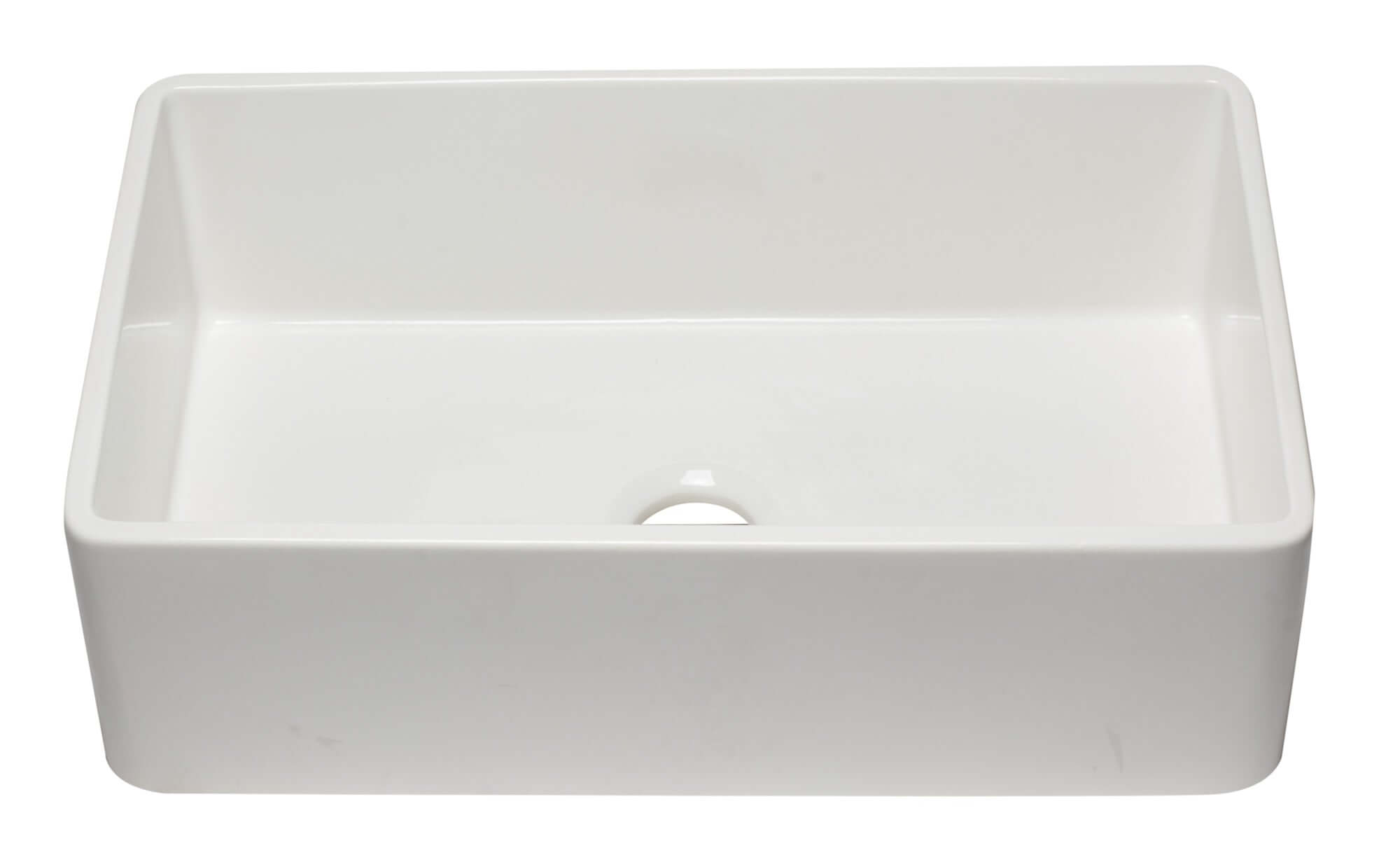ALFI 33" Single Bowl Fireclay Farmhouse Apron Sink, White, AB3320SB-W - The Sink Boutique