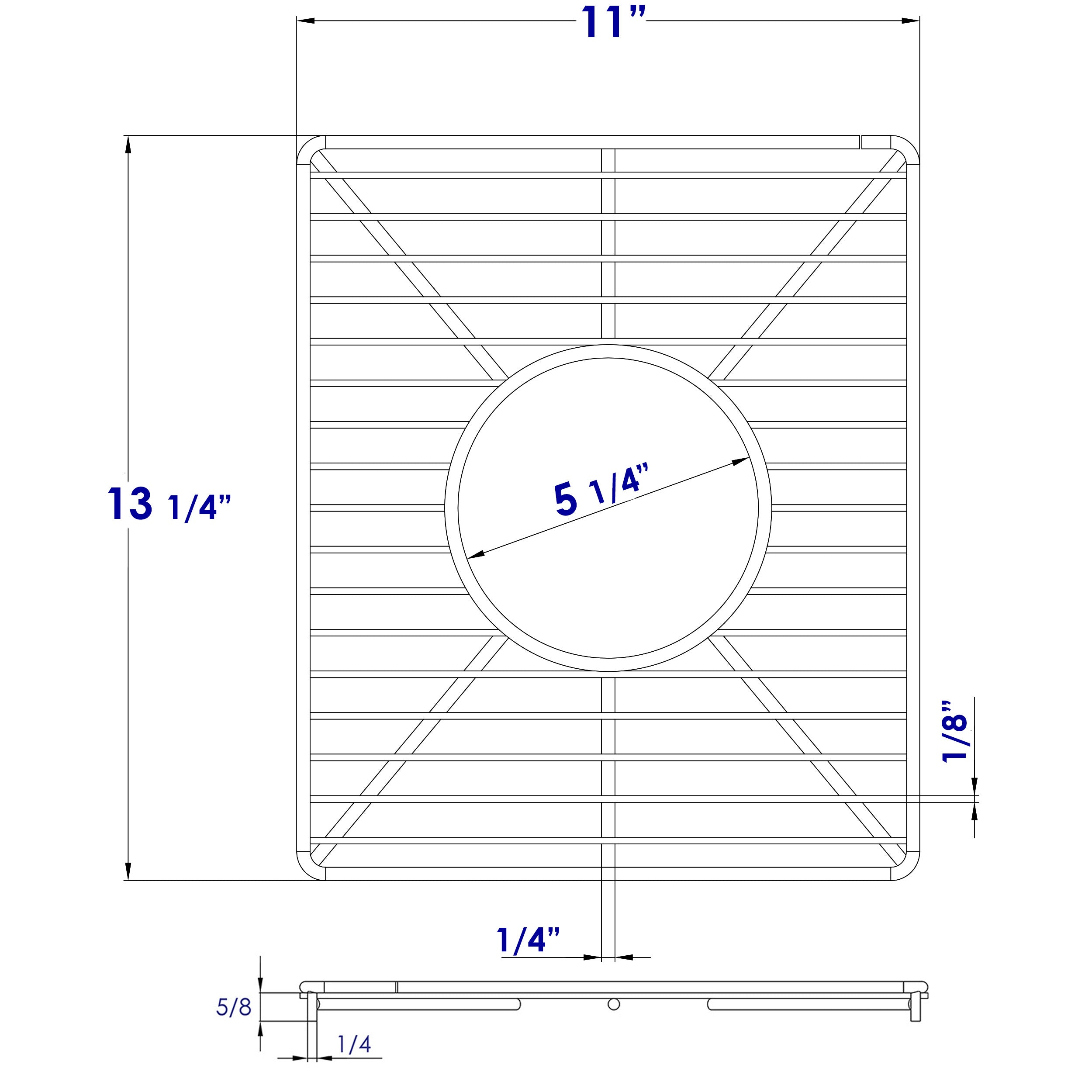 ALFI brand Stainless steel kitchen sink grid for small side of AB3618DB. AB3618ARCH ABGR3618S
