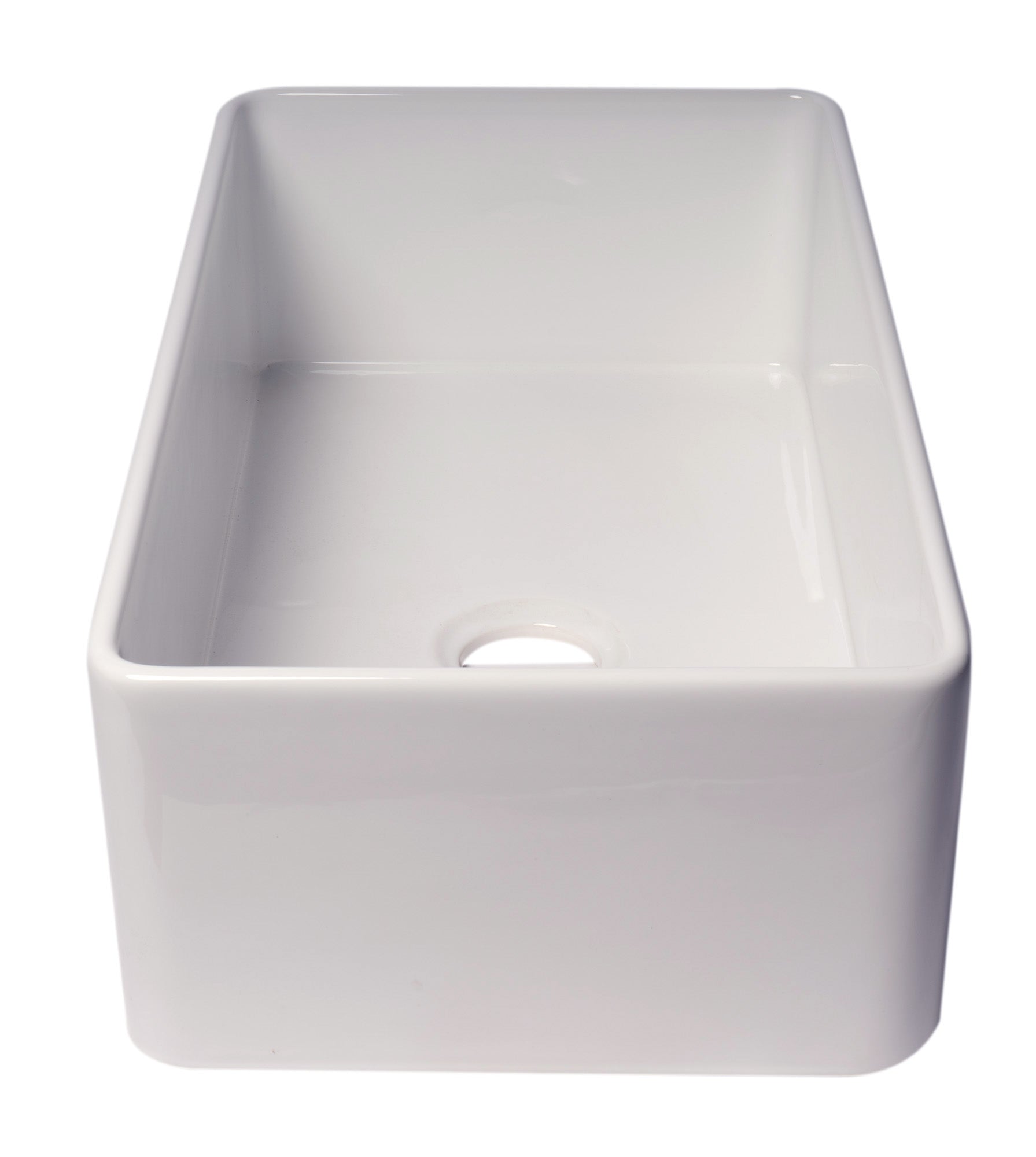 ALFI brand 33" Fireclay Farmhouse Sink, White, ABF3318S-W - The Sink Boutique
