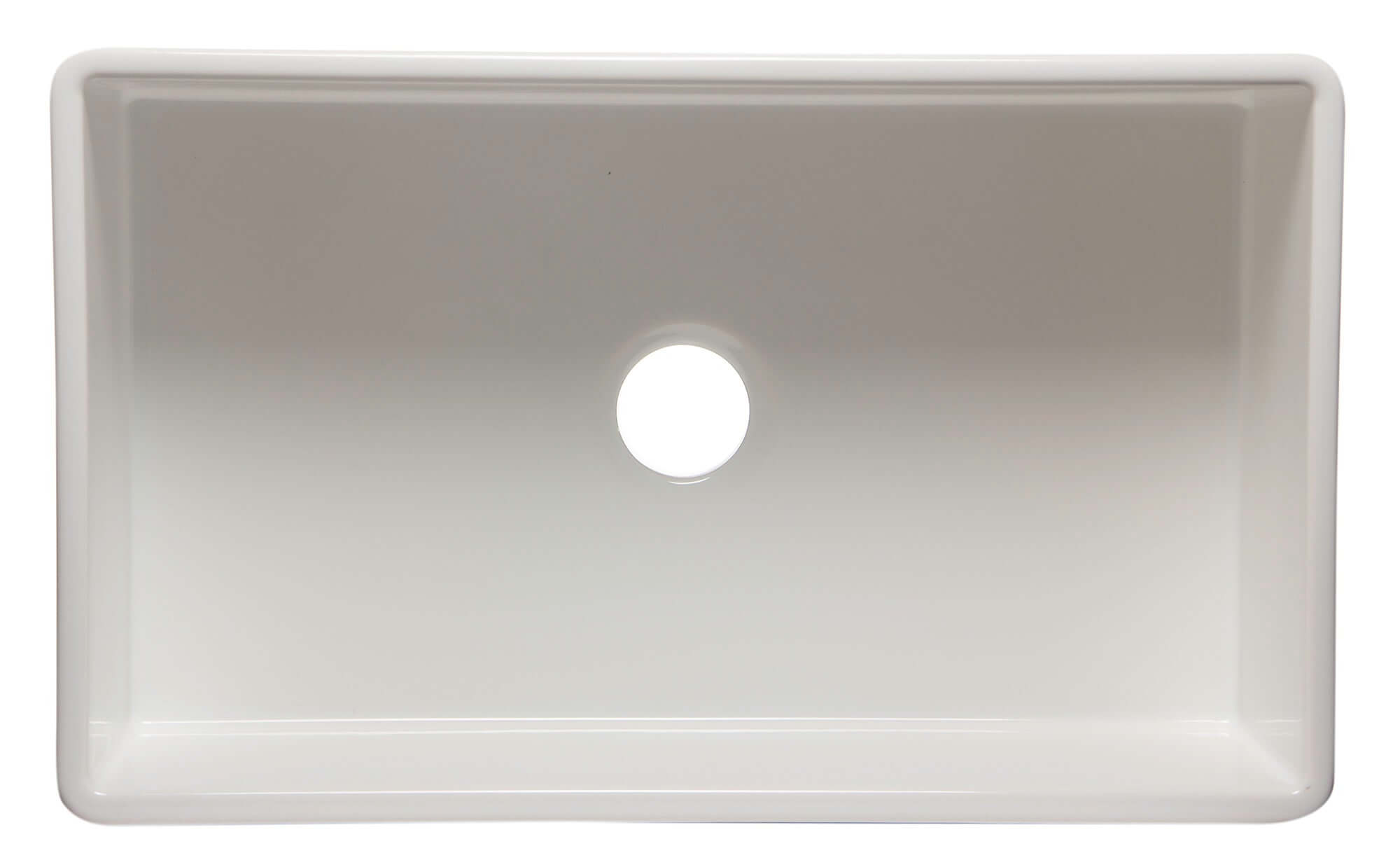 ALFI 33" Fluted Single Bowl Fireclay Farmhouse Apron Sink, White, AB532-W