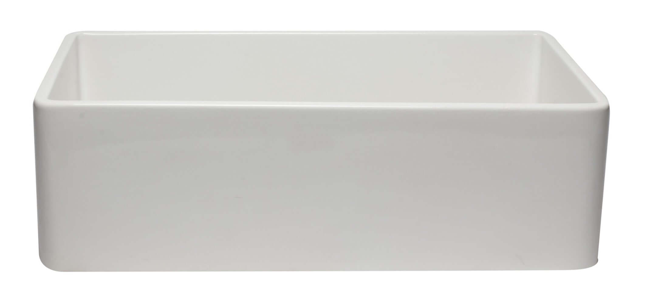 ALFI 33" Single Bowl Fireclay Farmhouse Apron Sink, White, AB3320SB-W - The Sink Boutique